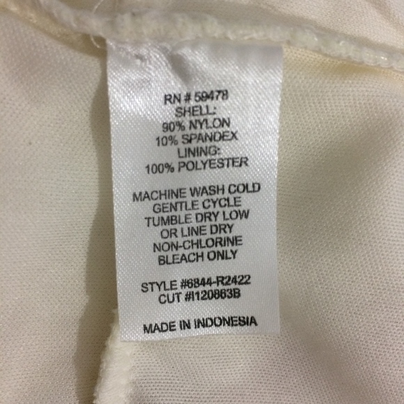 Valerie Bertinelli Sz 6 Ivory Floral Lace Dress - Picture 6 of 6